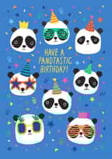 Cute Birthday Card - Panda Party - Pandtastic Birthday created by Mifkins