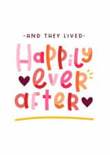 Cute Wedding Congratulations Card - Happily Ever After created by Joanne Hawker