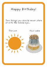 Cheeky Birthday card - too many candles! created by Not at all Jack