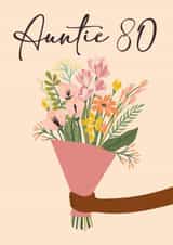 Cute 80th Birthday Card - for your Auntie created by Quinton cards