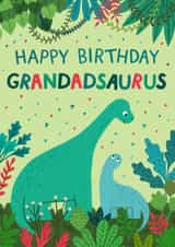 Cute Dinosaur Birthday Card - for Grandad - from the Grandkids. created by Pear Tree Press
