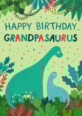 Cute Dinosaur Birthday Card - for Grandpa - from the Grandkids created by Pear Tree Press
