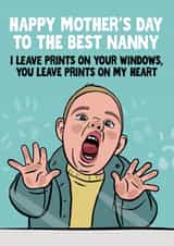 Funny Mother's Day Card - for Nanny - Window Prints created by Woody's Design
