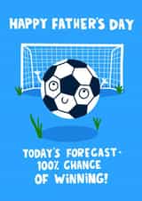 Funny Father's Day Card - Football - Winning Dad created by Lucy Maggie Designs
