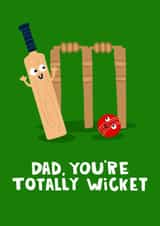 Funny Father's Day Card - Cricket Sports created by Lucy Maggie Designs