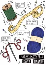 Cute Mother's Day Card - for craft loving Nannys created by Pen and Puns 