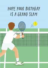 Punny Birthday Card - For Him - Tennis created by Helen Richmond