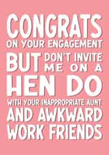 Engagement - Rude and Funny - Hen Do created by fyou cards