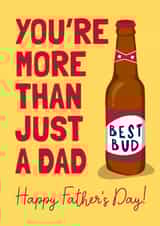 Funny Father’s Day Card - Best Bud Beer Pun created by Running with Scissors