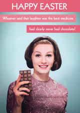 Funny Easter Card - Retro - Whoever said laughter was the best medicine created by Quitting Hollywood