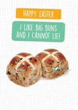 Funny Food Easter Card - Buns - I like Big Buns and I Cannot Lie created by Quitting Hollywood