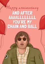 Funny Anniversary Card - Liam Gallagher Wonderwall Pun created by Running with Scissors