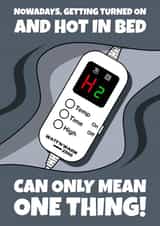 Funny Anniversary Card - Turning On The Electric Blanket! created by David Speed Design