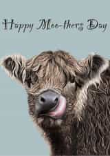 Happy Moo-thers Day card. Cute, funny. Perfect for animal lovers created by Holly  Burton