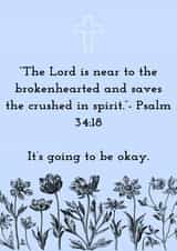 Heartfelt Christian card - Psalm - Loss created by Isa Gonzalez