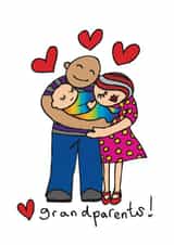 Cute celebration card for new Grandparents created by Boopino