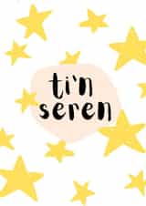 Cute Welsh You’re a Star Card - Cardiau Cymraeg - Ti’n Seren created by Haf Cards