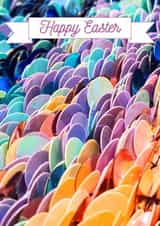 Pretty pastel sequins of spring colours- Happy Easter Banner created by Taking Time with Tasha