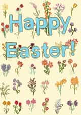Easter- Flower card- Spring-  Hand made style created by eronmur