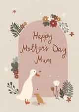 Cute Mother's Day Card - Mum & Baby Duck - Happy Mother's Day Mum created by Emilie Rose Designs