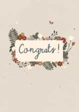 Cute Congratulations Card - Floral - Congrats! created by Emilie Rose Designs
