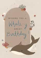 Happy Birthday Card - Sea Life - Wishing you a Whale-y Great Birthday! created by Emilie Rose Designs