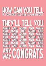 Marathon - Congratulations - Funny and Rude created by fyou cards