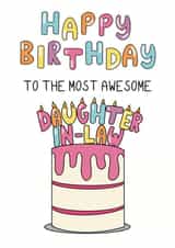 Cute Birthday Card - for an awesome daughter-in-law created by Schnauzer Scribbles