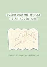 Cute Anniversary Card - Every Day With You Is An Adventure created by Sydney Jo Designs