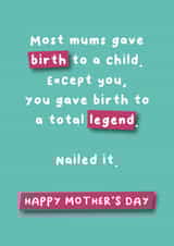 Mother's Day - Total Legend Card - Nailed it created by Hartfelt Designs