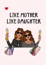 Cute Mother's Day Card - Like Mother Like Daughter created by Hello Hatty