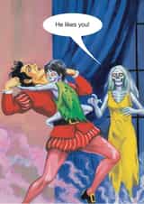 Funny Vintage Card - Demon, ghostly zombie baby created by kissmekwik