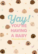 Cute Pregnancy card - Moody Babies - Brace for Chaos created by Kamiya Chirodian