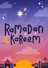 Ramadan Kareem Card - Pretty Sky created by Joanne Hawker