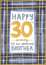 Classic 30th Birthday card - for Brother created by Juniper and Rose Studio