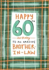 Classic 60th Birthday card - for Brother-in-law created by Juniper and Rose Studio