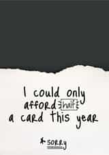 Funny Birthday Card - Cost of Living - Half Card created by Sian Moore Illustration