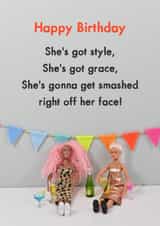 Funny Birthday Card - Style and Grace created by Bold & Bright Cards
