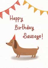 Cute Birthday card for sausage dog lovers! created by Hayley Warhurst Design