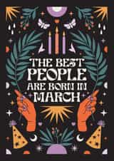 The Best People Are Born In March - Pretty - Gothic - Heartfelt - Horoscope created by Oh Ellie Studio