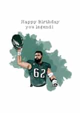 Happy birthday you legend -Jason Kelce - Eagles created by AllyBee Illustrations