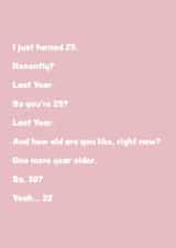 Girl Math Birthday Card - Viral TikTok - Jennifer Lawrence - No Hard Feelings created by Raffic Designs