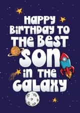 Cool Birthday Card - For Son – Best Son In The Galaxy created by Paul Stevens