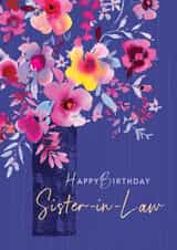 Pretty Floral Birthday Card - Sister-in-Law created by Rebecca Prinn