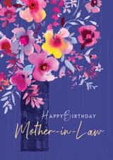 Pretty Floral Birthday Card - Mother-in-Law created by Rebecca Prinn