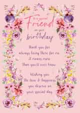 Pretty Floral Birthday Card - for Special Friend created by Rebecca Prinn