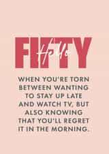 Funny 50th Birthday Card - Hello 50 created by Poppy Lane