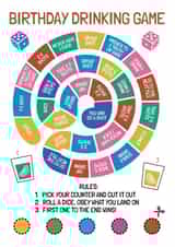 Fun Birthday Card - Drinking Game - Play with Friends created by AbiGoLucky