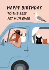 Funny Birthday Card - Pet Mum created by Bellollage