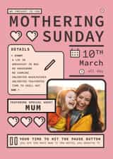 Personalised Mothers Day Photo Card created by Poppy Lane - Cute Mother's Day Photo Card - 2024 - Game